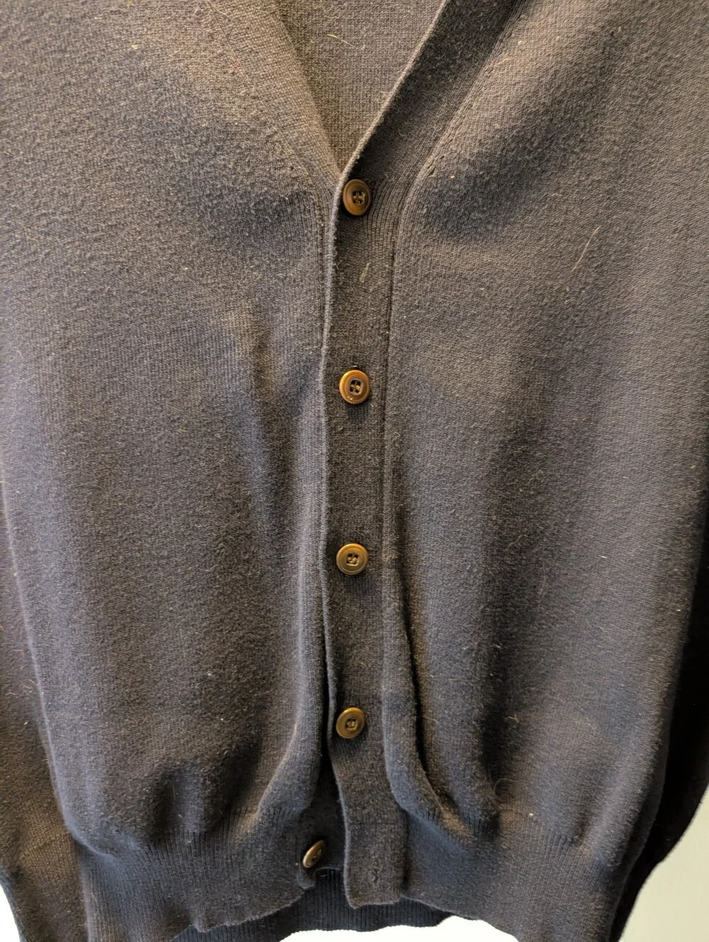 Vintage J Crew Navy Blue Sweater Vest With Button Front